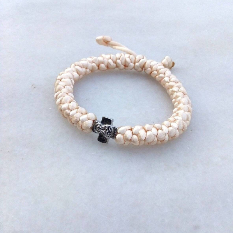 Panagia's satin rosary bracelet adjustable 10079