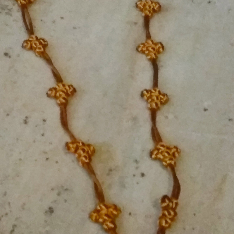 Orthodox Cross pendant Knotted necklace 10100