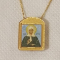Saint Matrona pendant charm necklace 