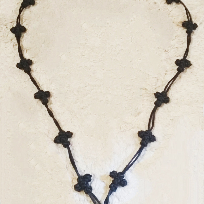 Orthodox Cross pendant Knotted necklace 10100