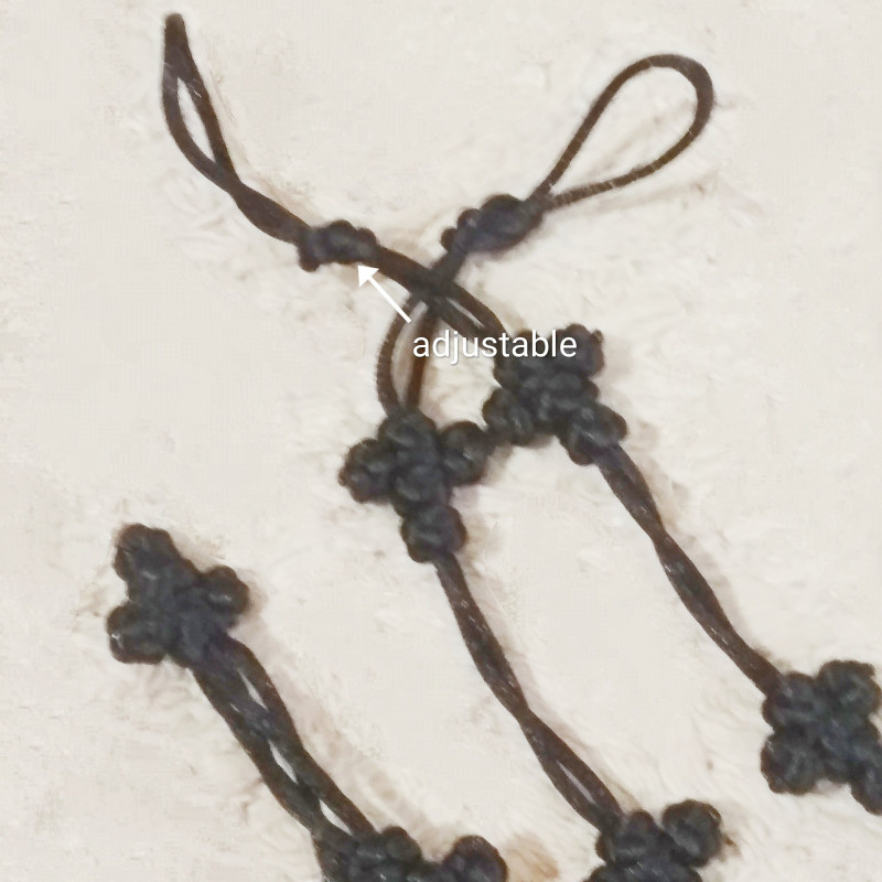 Orthodox Cross pendant Knotted necklace 10100