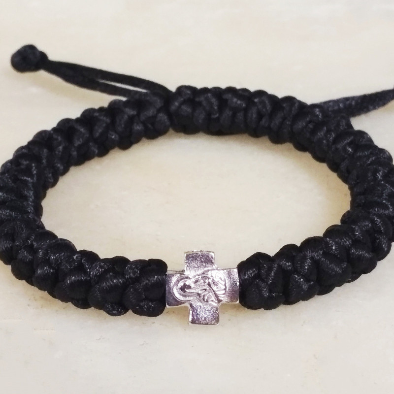 Panagia's satin rosary bracelet adjustable 10079