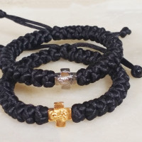 Panagia's satin rosary bracelet adjustable 10079