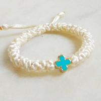 adjustable prayer rope bracelet with cross 10037