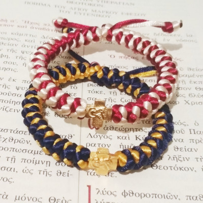 Double colour prayer rope bracelet 10031
