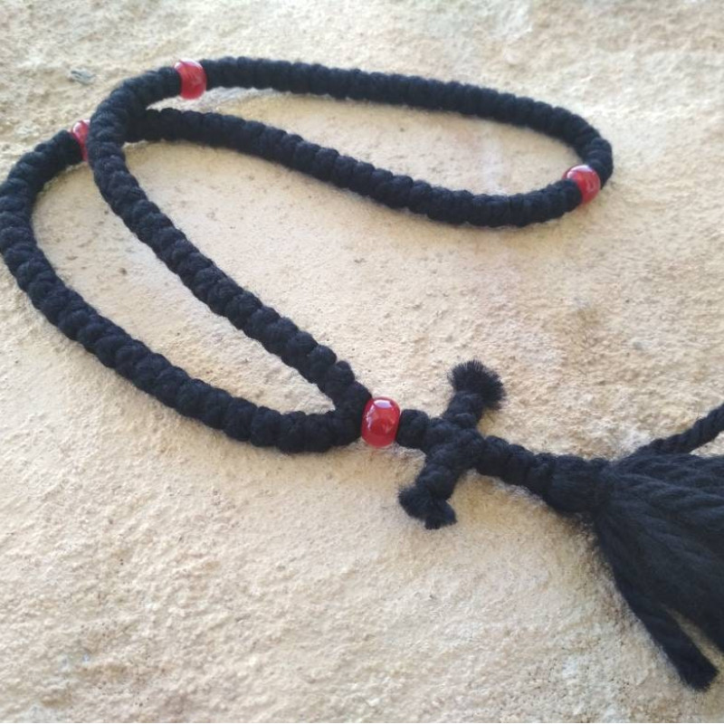 wool 100knot rosary 10345