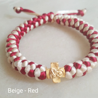 Double colour prayer rope bracelet 10031