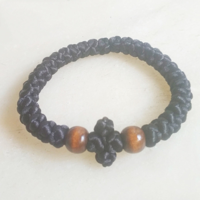orthodox prayer rope bracelet wooden beads 10213