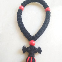 Pocket wool rosary 10133