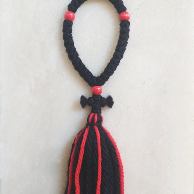 Pocket wool rosary 10133