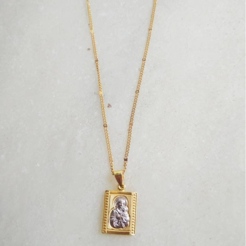 Panagia Constandinato Silver pendant charm Necklace 10160