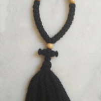 Pocket wool rosary 10114