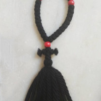 Pocket wool rosary 10114