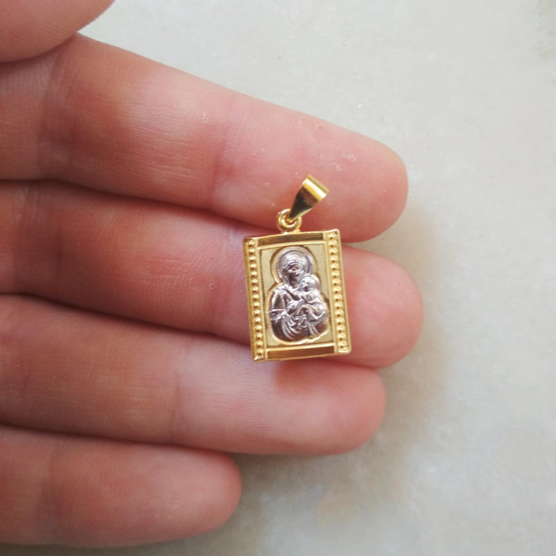 Panagia Constandinato Silver pendant charm Necklace 10160