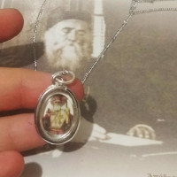 St Nektarios orthodox pendant charm necklace 10011