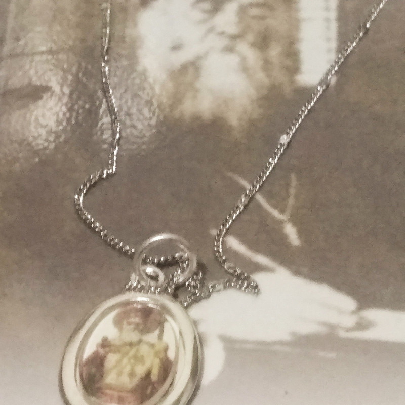 St Nektarios orthodox pendant charm necklace 10011