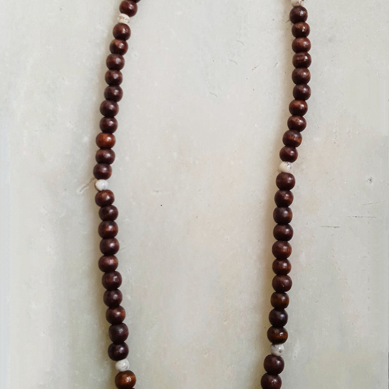 Wooden Beaded necklace pendant Prayer Beads 10129