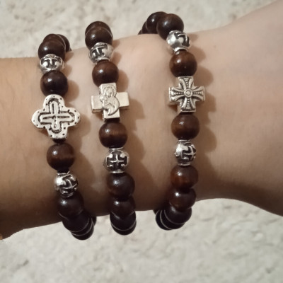Wooden Beaded Bracelet Prayer Rope 10319