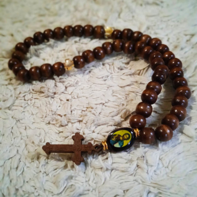 50knot Wooden Big Beaded Prayer Rope