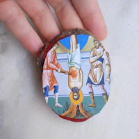 St Eftraim wooden small Icon 10108