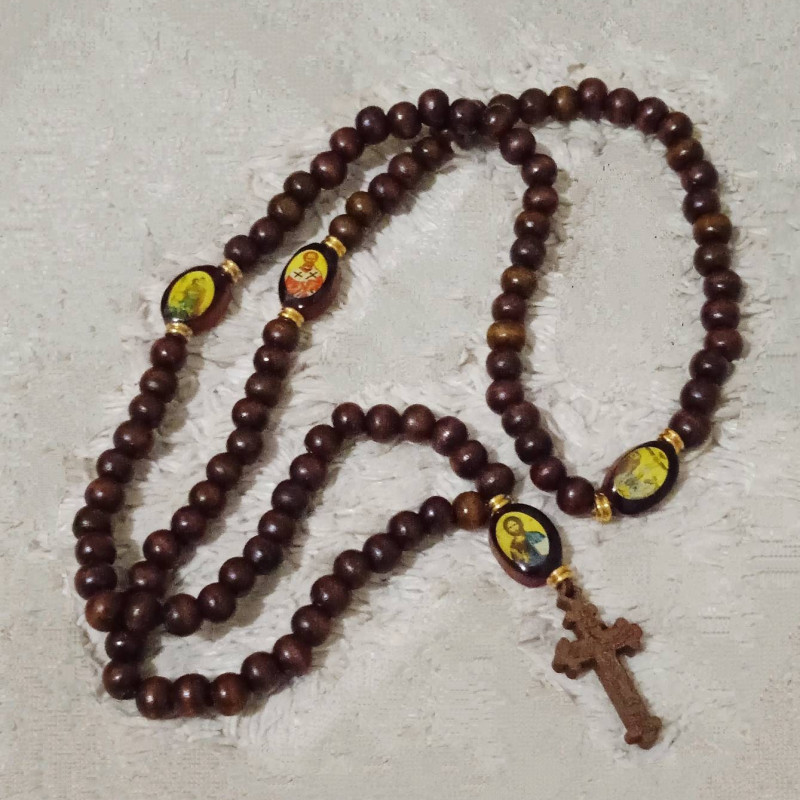 100knot Wooden Beaded Prayer Rope 10335	