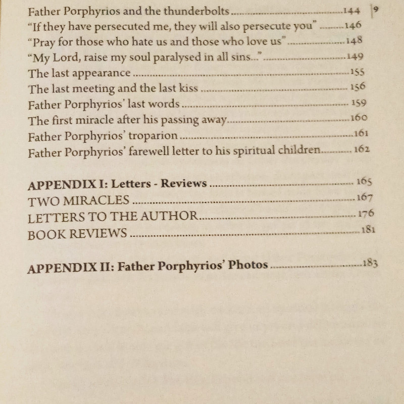 FATHER PORFYRIOS, The Discerning, The Foreseeing, The Healer