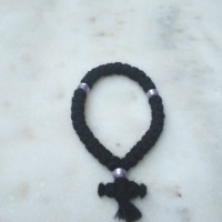 Pocket 33 knot rosary pure wool 10054