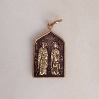 St Cyprian & Justina pendant charm 10227