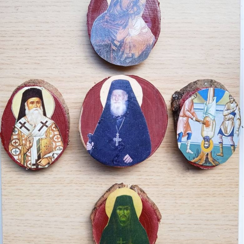 St Eftraim wooden small Icon 10108