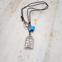Holy Theotokos & St Cristofer car pendant 