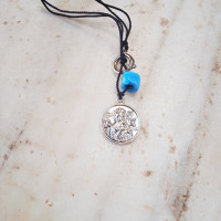 Holy Theotokos & St Cristofer car pendant 