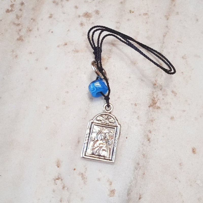 Holy Theotokos & St Cristofer car pendant 