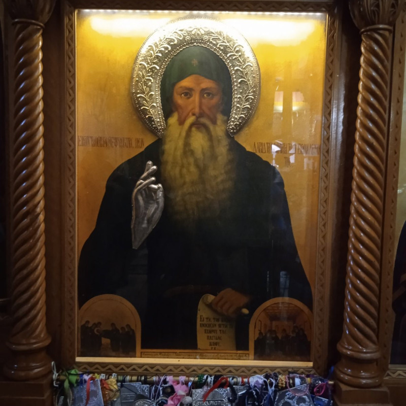 St Iakovos tsalikis and Osios David of Evia holy icons 