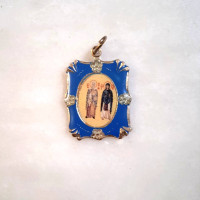St Cyprian & Justina pendant charm 10227