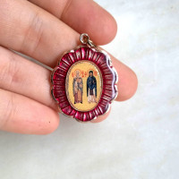 St Cyprian & Justina pendant charm 10227