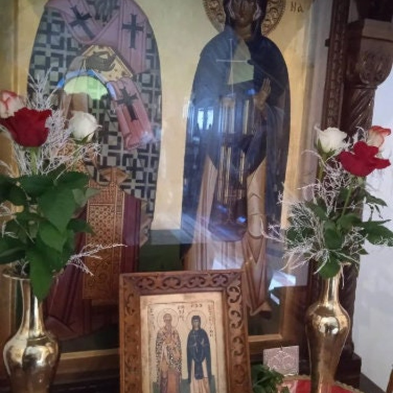 St Cyprian and Justina gift set blessed 10091