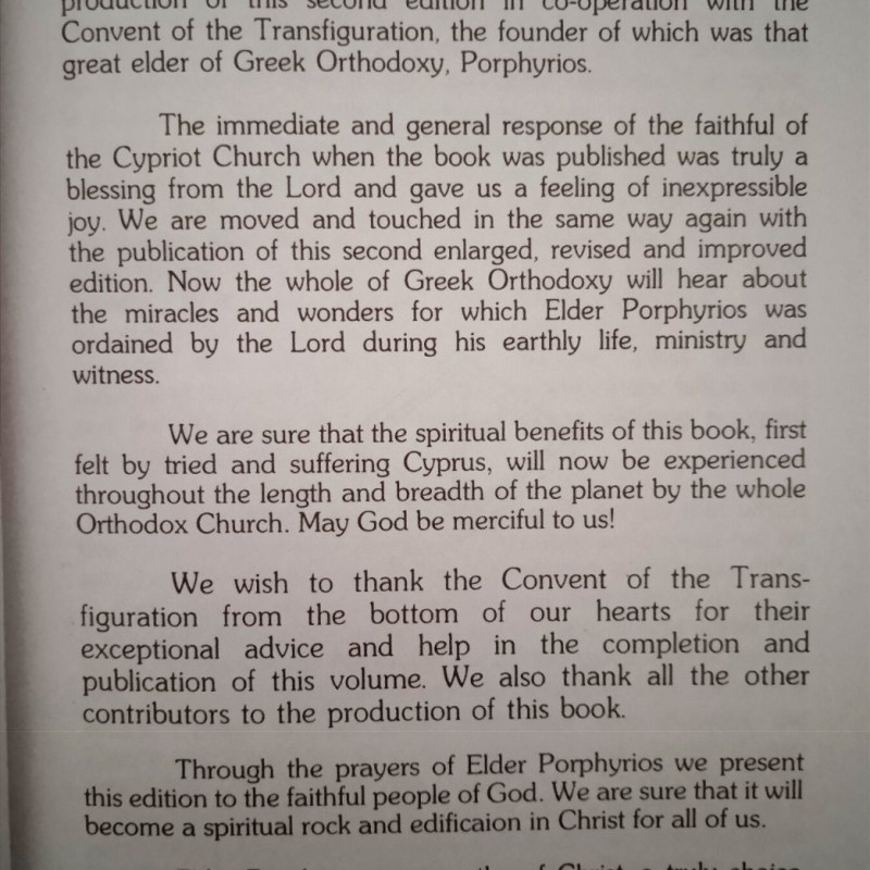 Elder Porfyrios, Testimonies and experiences