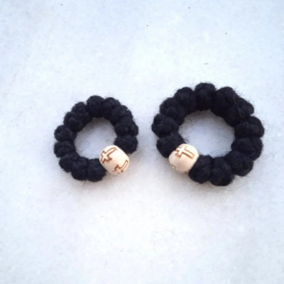 Finger rosary monastic style wool 10024