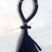 Pocket wool rosary 10114