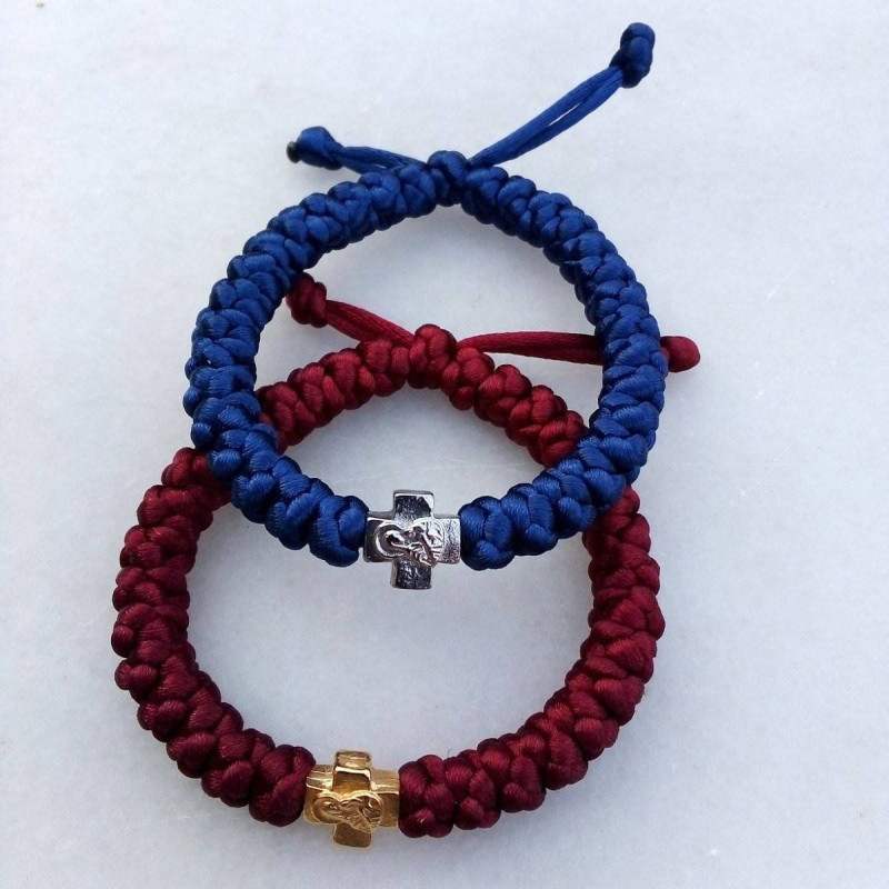 Panagia's satin rosary bracelet adjustable 10079