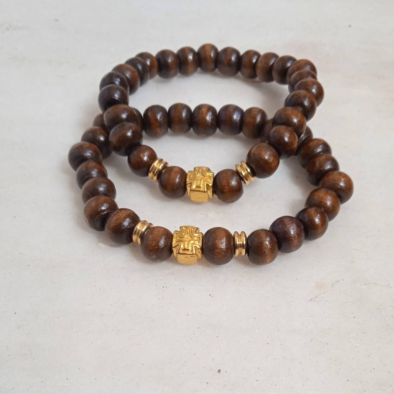 Wooden Beaded Bracelet Prayer Rope 10208