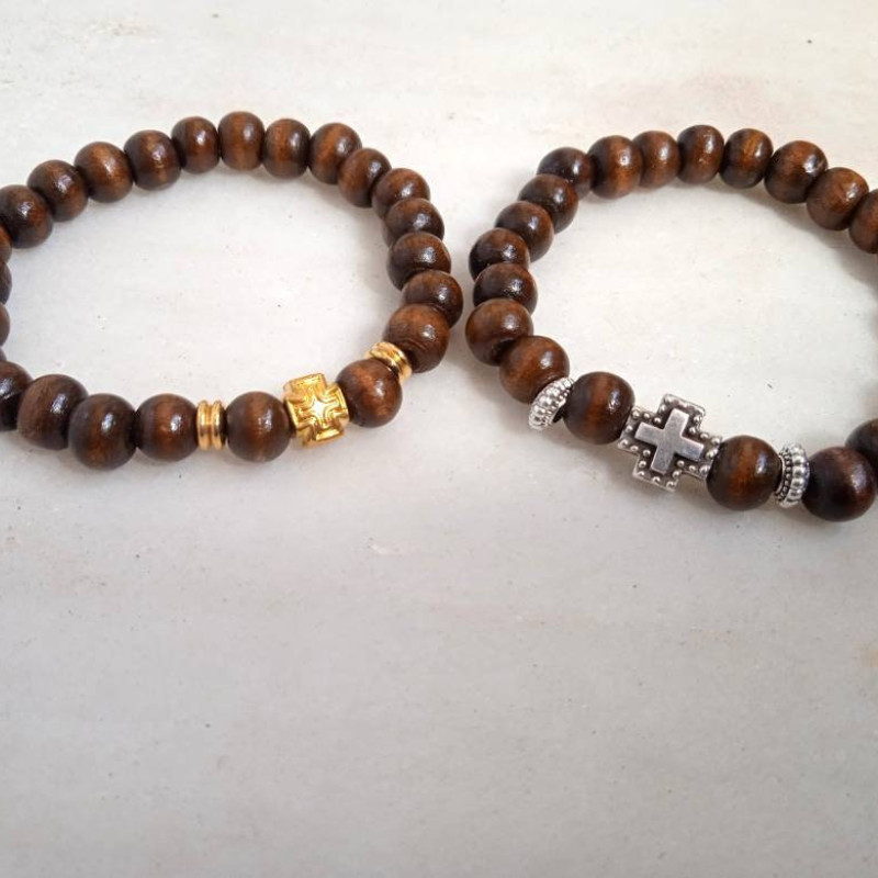 Wooden Beaded Bracelet Prayer Rope 10208