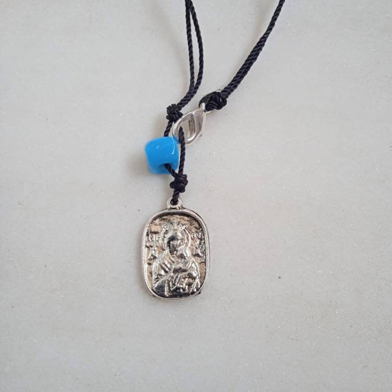 Holy Theotokos & St Cristofer car pendant 