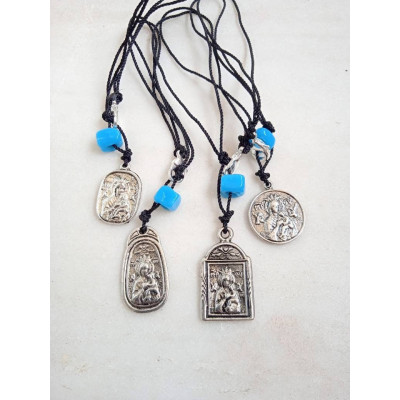 Holy Theotokos & St Cristofer car pendant 
