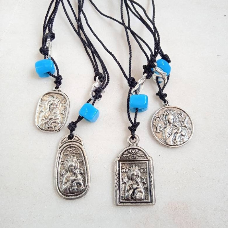 Holy Theotokos & St Cristofer car pendant 