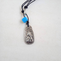 Holy Theotokos & St Cristofer car pendant 