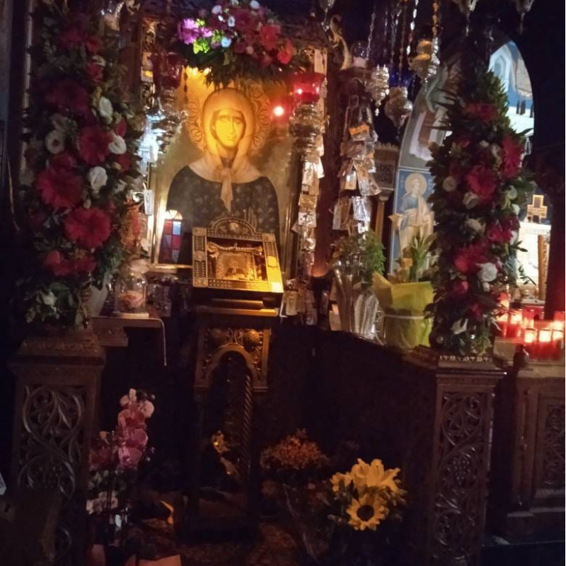 Saint Matrona pendant charm necklace 