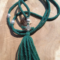 icxc nika Job's Tears 300kno green wool prayer rope