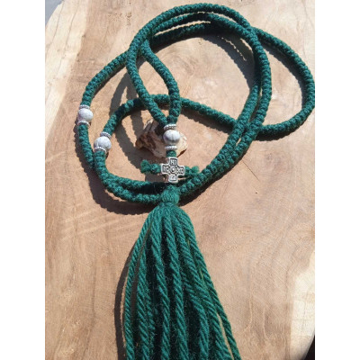 icxc nika Job's Tears 300kno green wool prayer rope