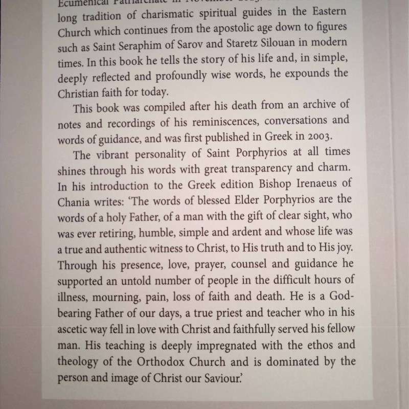 Wounded by love, The life and the wisdom of St Porfirios